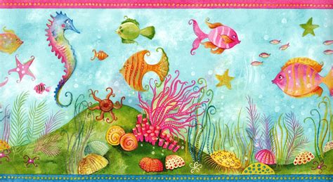 Tropical Fish Wallpaper Borderunder The Sea Wall Border Coastal