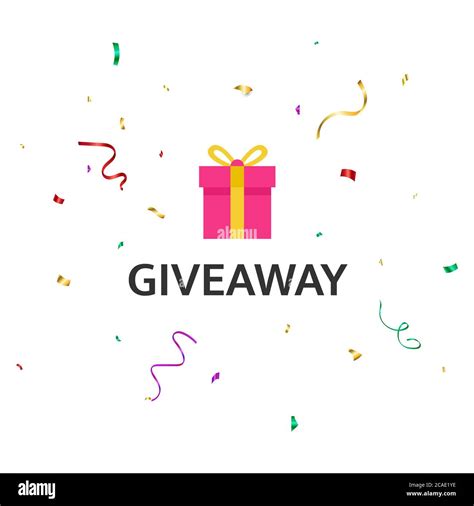 Giveaway Banner With Bright T Box And Color Confetti Giveaway