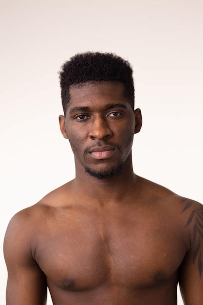 Premium Photo Portrait Of African American Bodybuilder Man Naked