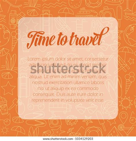Colorful Time Travel Poster Travel Time Stock Vector Royalty Free
