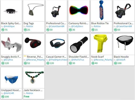 My Roblox Inventory Neck Accessories By Stormfx93rblx On Deviantart