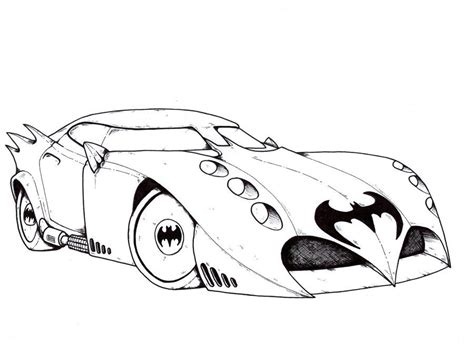 Libro Da Colorare Batmobile Auto Di Batman Da Stampare E Online