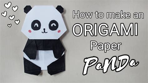 How To Make An Origami Paper Panda Origami Tutorial Panda Youtube