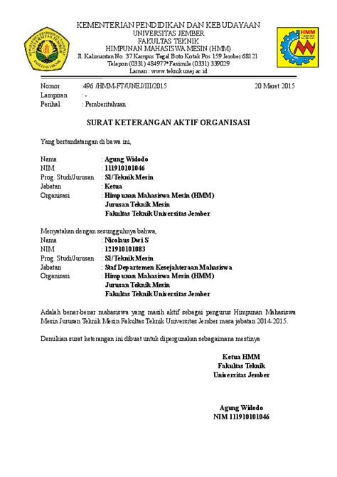 Wow 11+ Contoh Surat Keterangan Berdirinya Organisasi | Contoh Surat