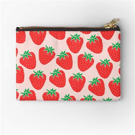 Cute Strawberry Zipper Pouch For Sale By Kapotka Redbubble