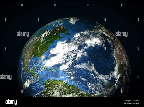 La Tierra Desde El Espacio Mostrando América Del Norte Y Del Sur