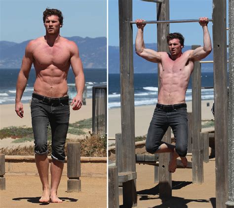 Derek Theler Shirtless Workout At The Beach Oh Yes I Am