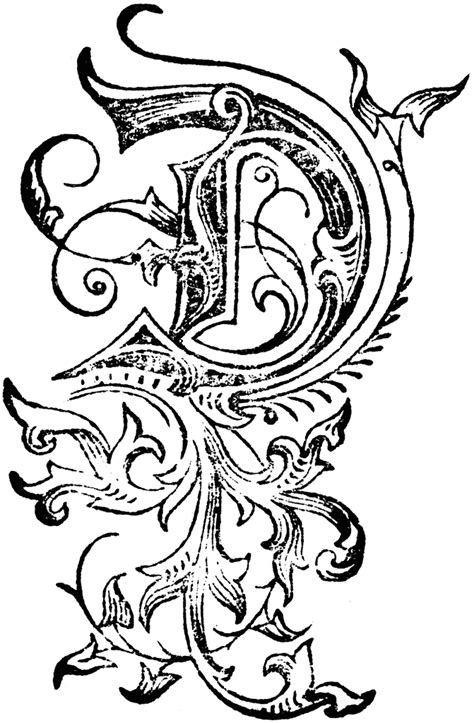 Decorative Floral D | ClipArt ETC