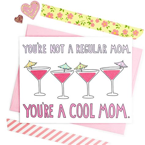 Funny Mothers Day Card Card For Mom Youre A Cool Mom Etsy