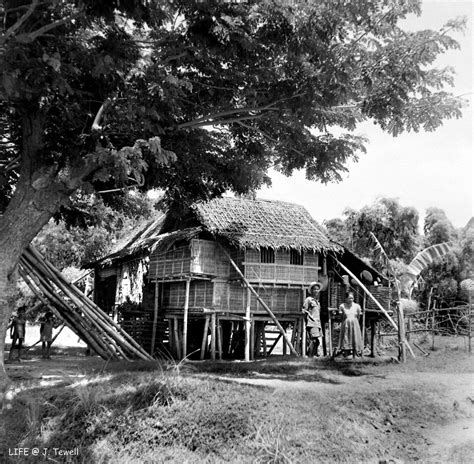 At Home In An Old Style Filipino House Philippines Sept 1945