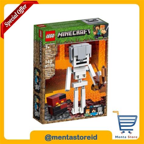 Promo Lego Minecraft 21150 Skeleton Bigfig With Magma Cube Series 1 Toy Diskon 5 Di Seller