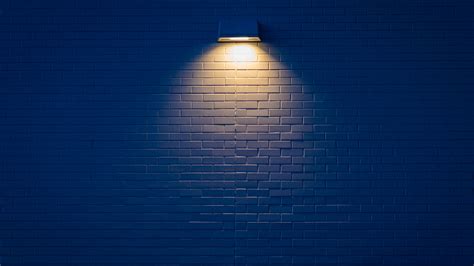 Download 2560x1440 Wallpaper White Wall Yellow Lamp Minimal