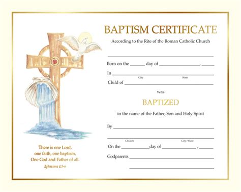 Baptismal Certificate Border