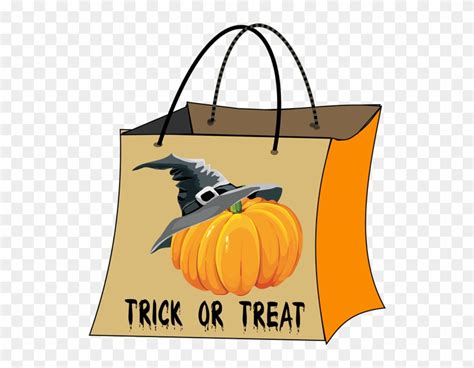 Halloween Bag Clip Art Trick Or Treat Bag Clipart Hd Png Download