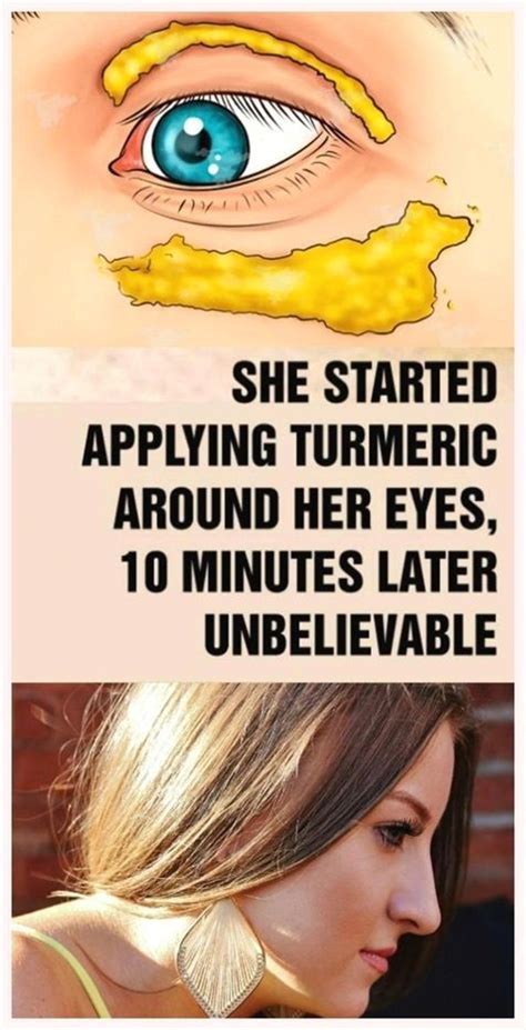 She Started Applying Turmeric Around Her Eyes Minutes Later