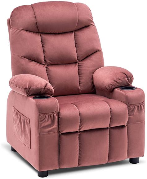 Mcombo Big Kids Recliner Chair Velvet Fabric 7355