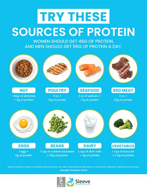 Weight Loss Infographic Try These Sources Of Protein Sleeve Center