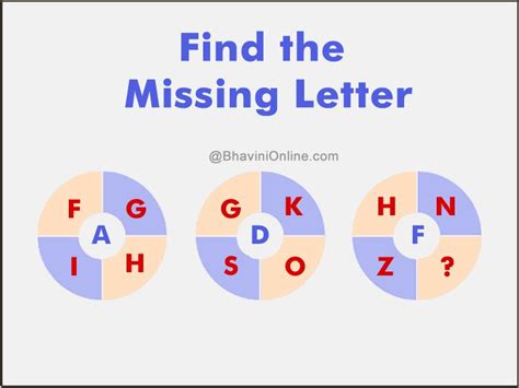 Fun Alphabet Riddle Find The Missing Letter In The Circles