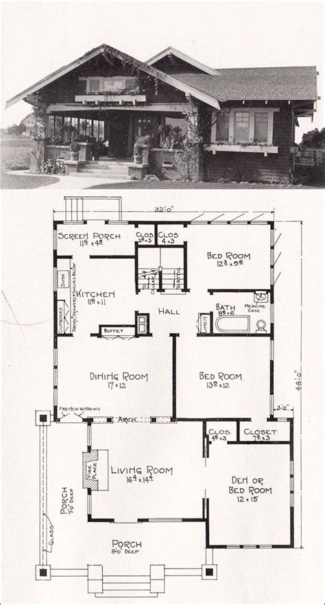 Bungalow House Plan California Craftsman 1918 Home Plan By E W