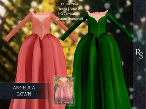 Ts4 Commoners Gown Revolution Sims On Patreon Sims 4 Sims 4 Images