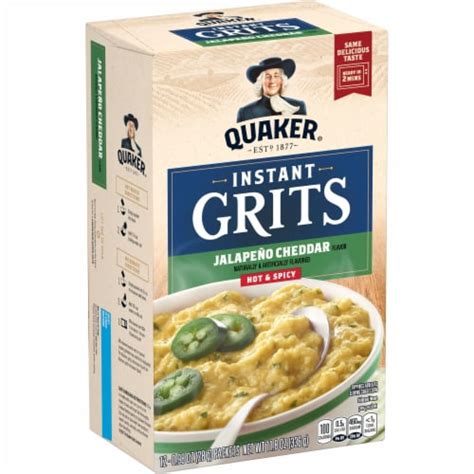 Quaker Hot And Spicy Jalapeno Cheddar Instant Grits 12 Ct 098 Oz