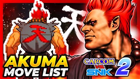 Akuma Move List Capcom Vs Snk 2 Mark Of The Millenium 2001 Cvs2