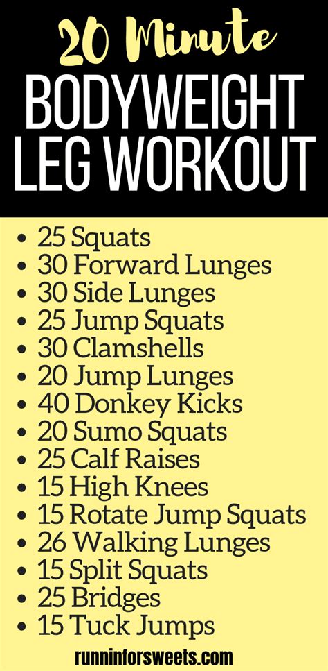 30 Minute Leg Workout For Runners 15 Leg Strengthening Exercises