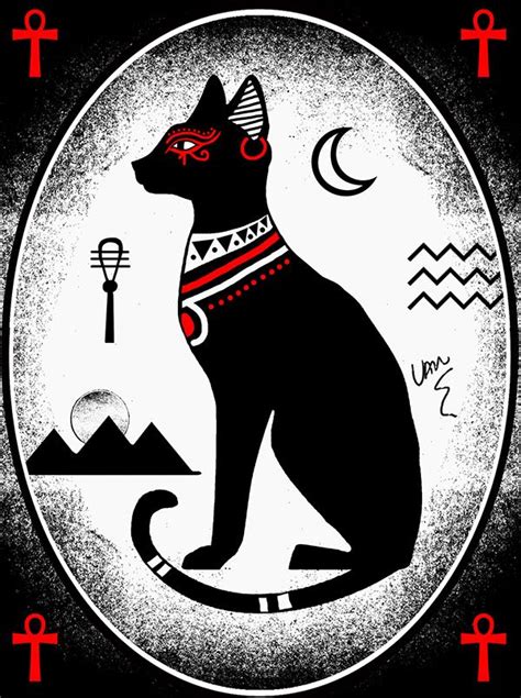 Bastet By Van Burmann Egyptian Cat Goddess Ancient Egyptian Art