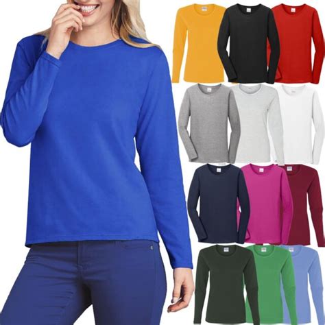 gildan ladies long sleeve t shirt heavy cotton missy fit womens s xl 2x 3x new ebay