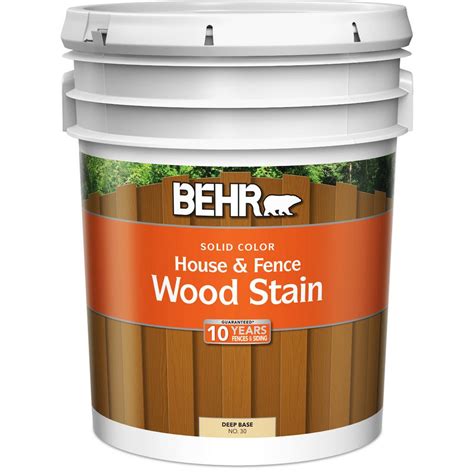 Unless the deck is entirely new, you'll need to ready to get the tools and materials you need? BEHR 5 gal. Deep Base Solid Color Exterior House and Fence ...