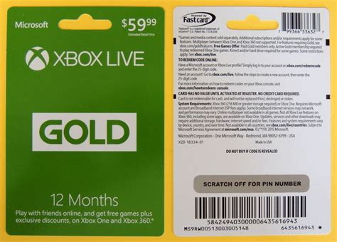12 Month 1 Year Xbox 360one Live Gold Membership Code