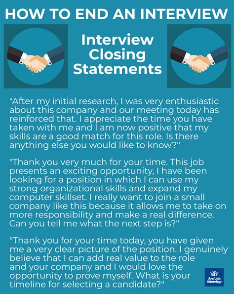 Closing The Interview What To Say And Do