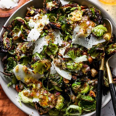 Raw And Roasted Brussels Sprouts Salad Dishing Out Health