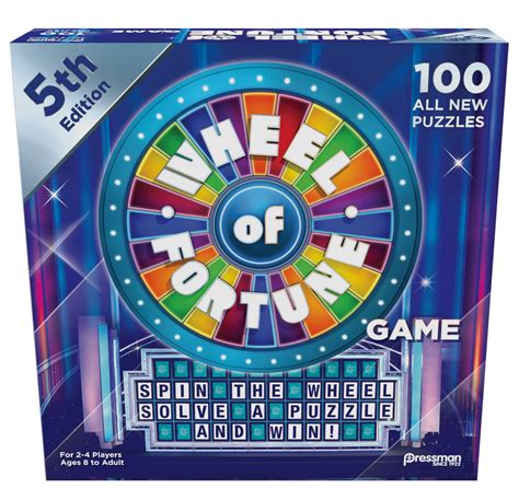 Pressman Wheel Of Fortune Game 5th Edition Spin The Wheel Solve A