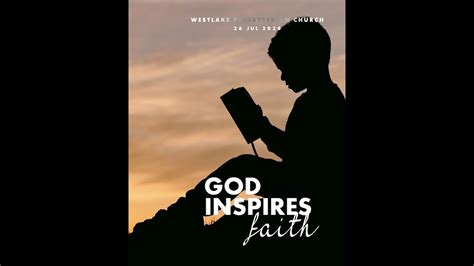 God Inspires Faith Youtube