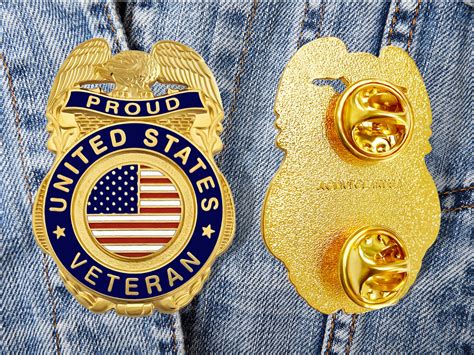 Proud Veteran Enamel Lapel Pin Badge Honor A Military Etsy