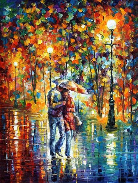 Rainy Evening Painting By Leonid Afremov Fine Art America