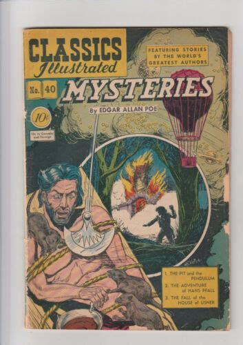 classics illustrated 40 g hrn 40 mysteries e a poe 1st edition key classic 1947 ebay