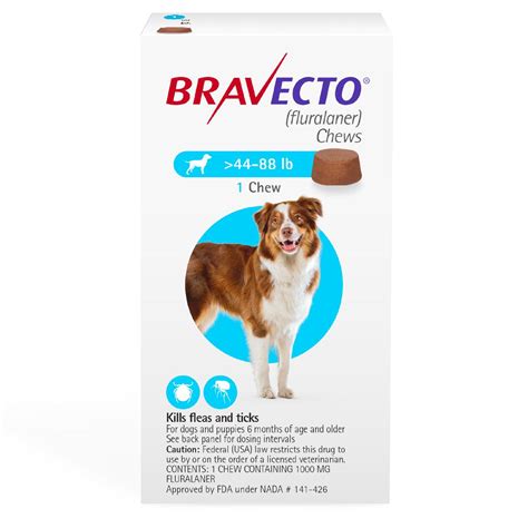 Bravecto Chews Fluralaner Flea And Tick Treatment For Dogs By Merck