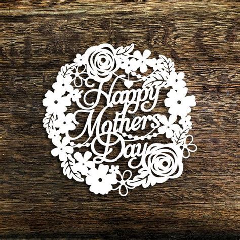 Laser Cut Card Svg Mothers Day - Layered SVG Cut File - Best Free