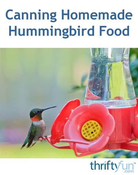 Mix it up until it's completely dissolved. Canning Homemade Hummingbird Food? | ThriftyFun