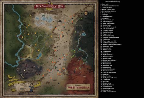 Share any place, address search, ruler for distance measuring, find your location, map live. Fallout 76 - Map of Unmarked Locations | SinSeer.com