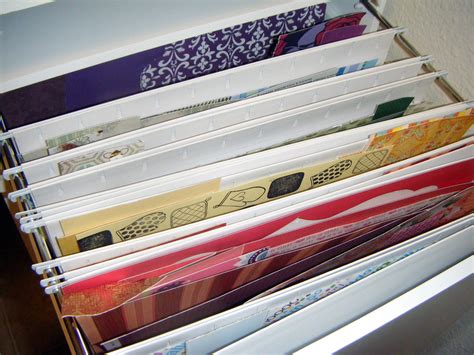 Scrap Paper Organization In 12x12 Filing Cabinet Scrapbook Room