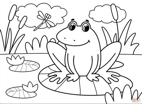 Free Frog Coloring Coloring Pages