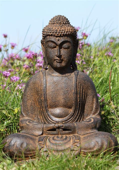 Sold Meditating Garden Japanese Buddha Statue 12 72vc43z Hindu