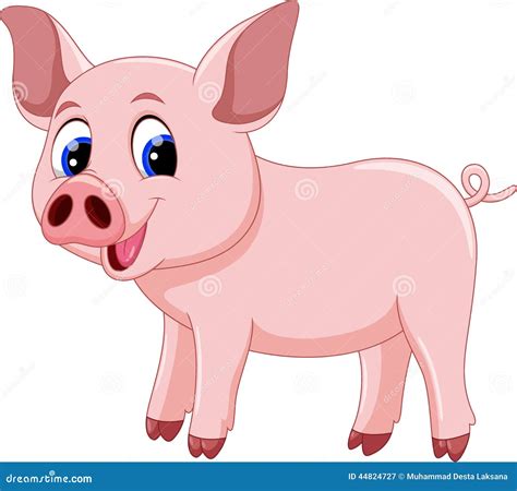 Cute Pig Cartoon Stock Illustration Illustration Of Baby 44824727