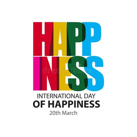 Happy International Day Of Happiness Vector Design Illustration Stock