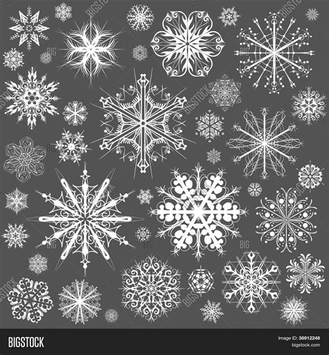 Snowflakes Christmas Vector And Photo Free Trial Bigstock