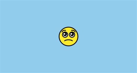 On le retrouve dans la catégorie des émojis émotions, états et sentiments. 🥺 Pleading Face Emoji on OpenMoji 12.2
