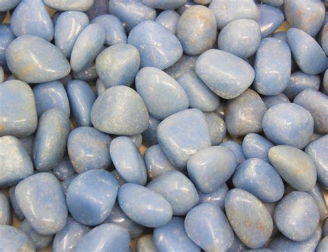Blue Angelite Tumbled Stones Choose 2 Oz 4 Oz 8 Oz Or 1 Lb Bulk Lots